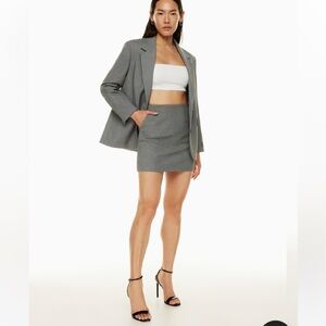 Babaton Gray Mini Skirt